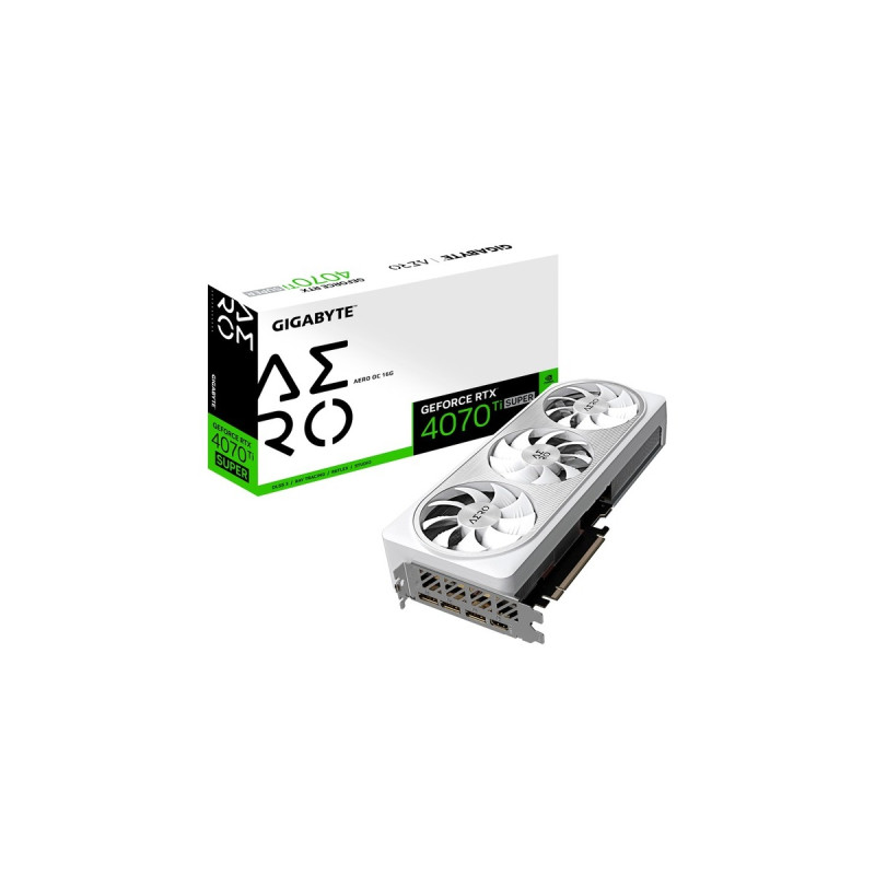 GIGABYTE GeForce RTX 4070 Ti SUPER AERO OC 16G, Grafikkarte(DLSS 3, 3x DisplayPort, 1x HDMI 2.1a)