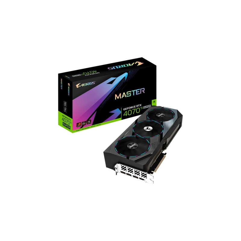 GIGABYTE GeForce RTX 4070 Ti SUPER MASTER AORUS 16G, Grafikkarte(DLSS 3, 3x DisplayPort, 1x HDMI 2.1a)