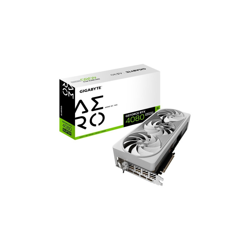 GIGABYTE GeForce RTX 4080 SUPER AERO OC 16G, Grafikkarte(weiß, DLSS 3, 3x DisplayPort, 1x HDMI 2.1)