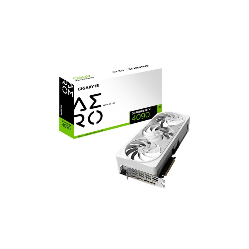 GIGABYTE GeForce RTX 4090 AERO OC 24G, Grafikkarte(weiß/silber, DLSS 3, 3x DisplayPort, 1x HDMI 2.1)