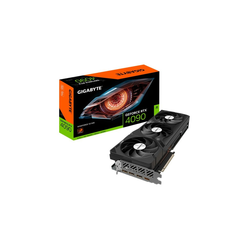 GIGABYTE GeForce RTX 4090 WINDFORCE V2 24G, Grafikkarte(schwarz, DLSS 3, 3x DisplayPort, 1x HDMI 2.1)