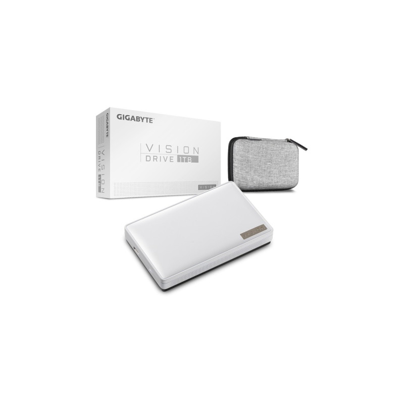 GIGABYTE Vision Drive 1 TB, Externe SSD(weiß, USB3.2 Gen2x2)