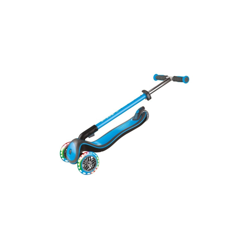 GLOBBER Elite Deluxe mit Leuchtrollen, Scooter(hellblau)