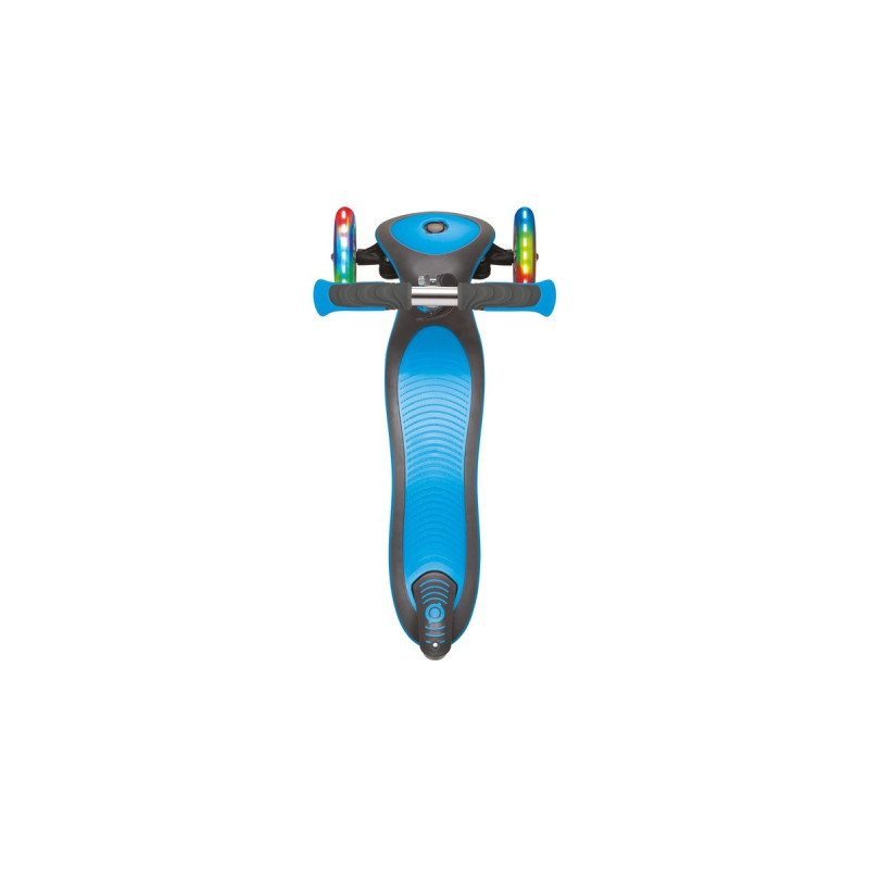 GLOBBER Elite Deluxe mit Leuchtrollen, Scooter(hellblau, Outlet)
