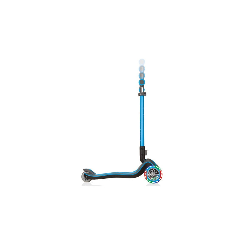 GLOBBER Elite Deluxe mit Leuchtrollen, Scooter(hellblau, Outlet)