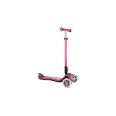 GLOBBER Elite Deluxe mit Leuchtrollen, Scooter(pink/schwarz)