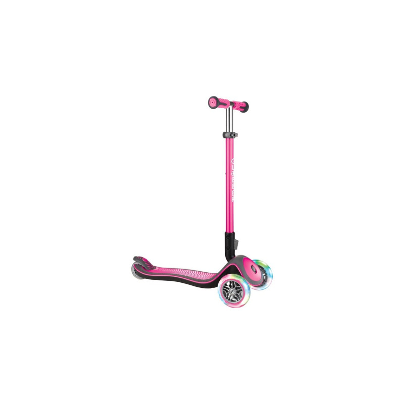 GLOBBER Elite Deluxe mit Leuchtrollen, Scooter(pink/schwarz)