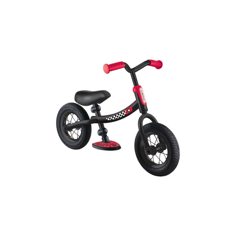 GLOBBER Go Bike Air, Laufrad(schwarz/rot, mit Luftreifen)
