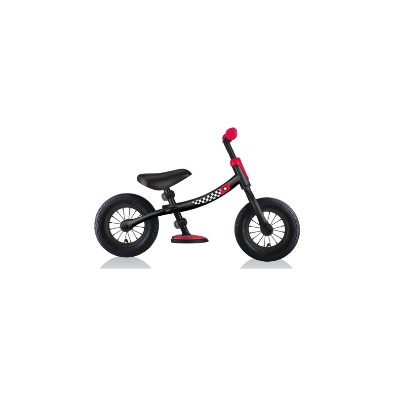 GLOBBER Go Bike Air, Laufrad(schwarz/rot, mit Luftreifen)