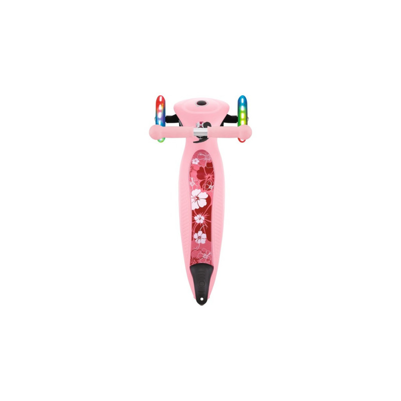 GLOBBER Junior Foldable Fantasy Lights, Scooter(rosa, pastellrosa-Flowers)