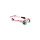 GLOBBER Junior Foldable Fantasy Lights, Scooter(rosa, pastellrosa-Flowers)