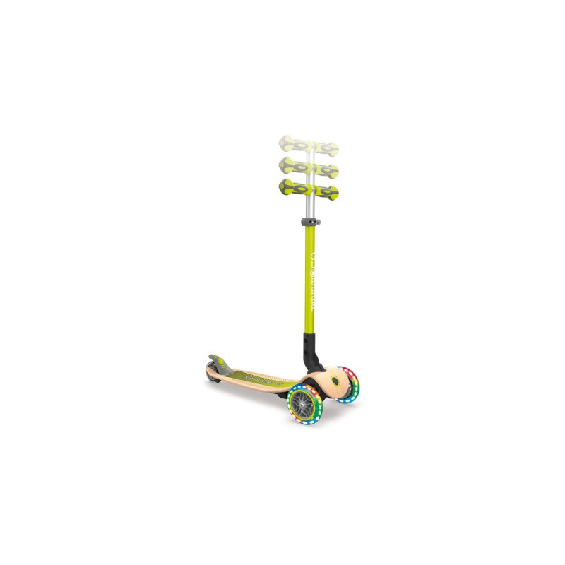 GLOBBER Primo Foldable Lights mit Holzdeck, Scooter(grün)
