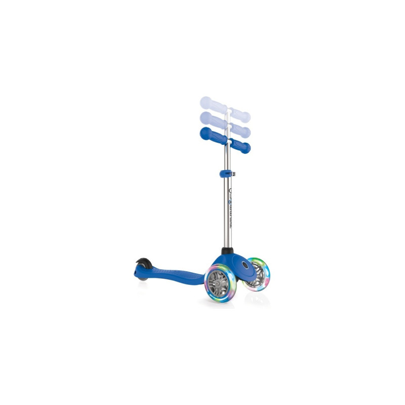 GLOBBER Primo Lights mit Leuchtrollen, Scooter(blau)