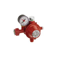 GOK Gasdruckregler EN61-DS 1,5kg/h SBS, Regulierventil(rot, mit Manometer)