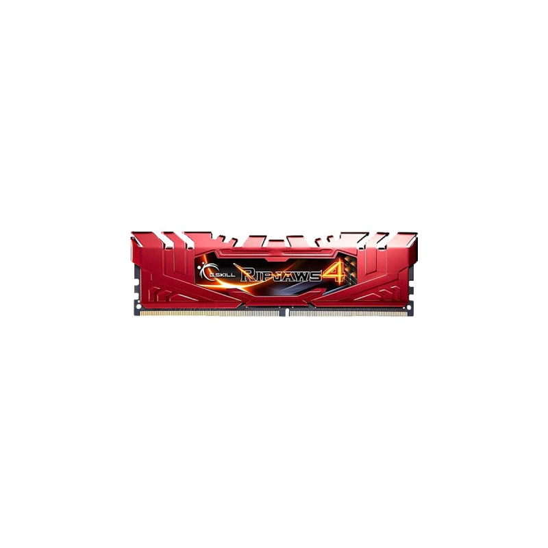 G.Skill DIMM 16 GB DDR4-2400 (2x 8 GB) Dual-Kit, Arbeitsspeicher(rot, F4-2400C15D-16GRR, Ripjaws 4 Red, INTEL XMP)