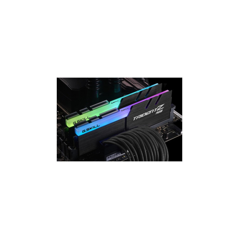 G.Skill DIMM 16 GB DDR4-2400 (2x 8 GB) Dual-Kit, Arbeitsspeicher(schwarz, F4-2400C15D-16GTZR, Trident Z RGB, INTEL XMP)