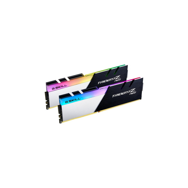 G.Skill DIMM 16 GB DDR4-3200 (2x 8 GB) Dual-Kit, Arbeitsspeicher(schwarz/weiß, F4-3200C14D-16GTZN, Trident Z Neo, INTEL XMP)