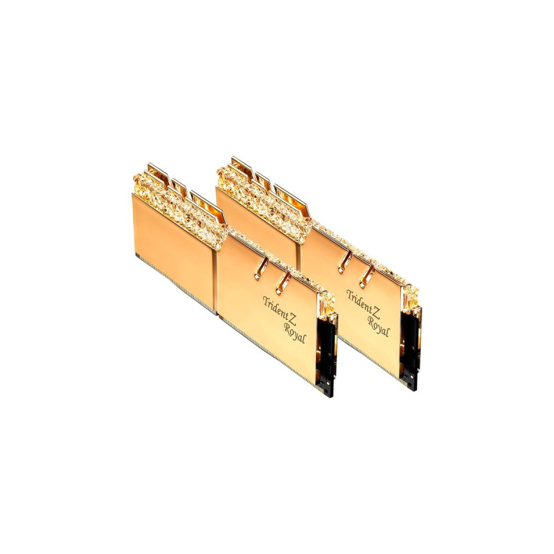 G.Skill DIMM 16 GB DDR4-3200 (2x 8 GB) Dual-Kit, Arbeitsspeicher(gold, F4-3200C16D-16GTRG, Trident Z Royal, INTEL XMP)