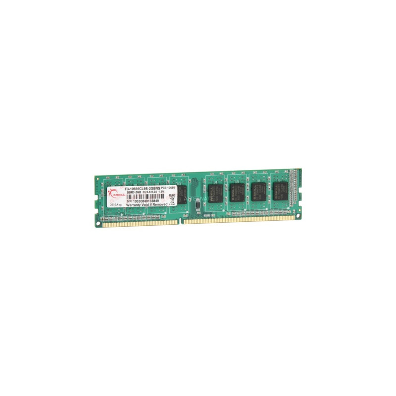 G.Skill DIMM 2 GB DDR3-1333, Arbeitsspeicher(F3-10600CL9S-2GBNS, NS, Retail)