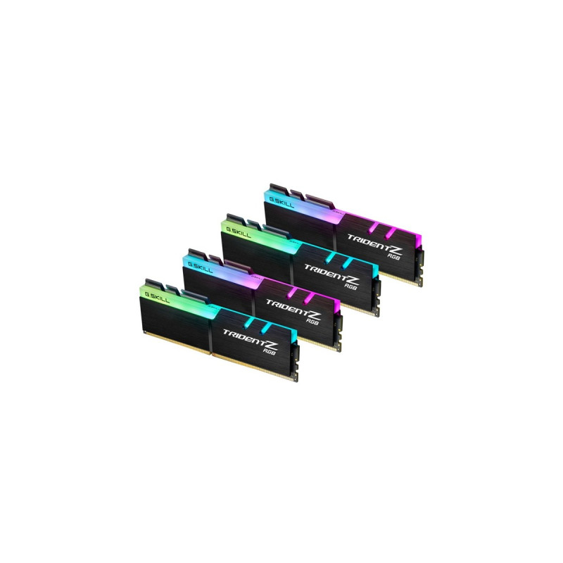 G.Skill DIMM 32 GB DDR4-3200 (4x 8 GB) Quad-Kit, Arbeitsspeicher(schwarz, F4-3200C16Q-32GTZRX, Trident Z RGB, INTEL XMP)