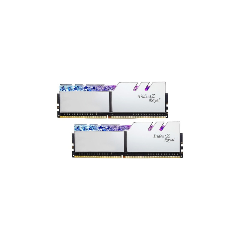 G.Skill DIMM 32 GB DDR4-3600 (2x 16 GB) Dual-Kit, Arbeitsspeicher(silber, F4-3600C16D-32GTRSC, Trident Z Royal, INTEL XMP)