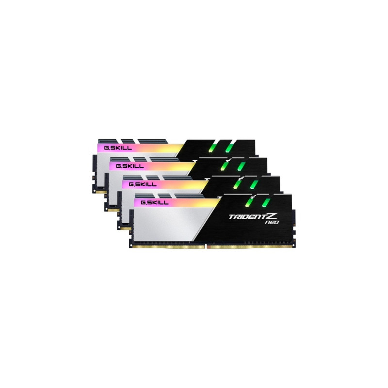G.Skill DIMM 32 GB DDR4-3600 (4x 8 GB) Quad-Kit, Arbeitsspeicher(schwarz/weiß, F4-3600C14Q-32GTZNB, Trident Z Neo, INTEL XMP)