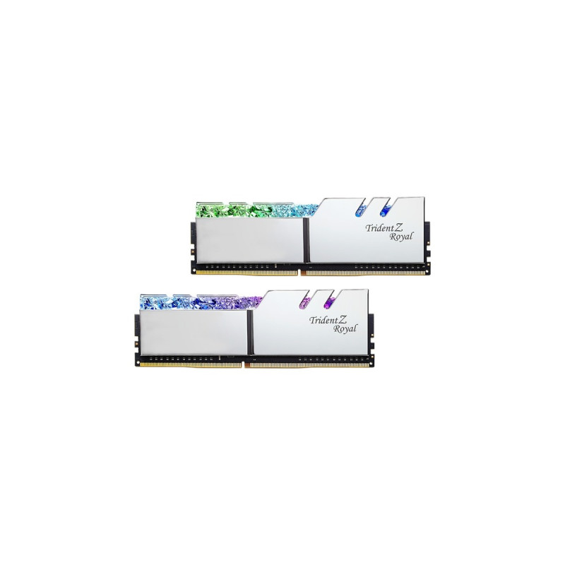 G.Skill DIMM 32 GB DDR4-4000 (2x 16 GB) Dual-Kit, Arbeitsspeicher(silber, F4-4000C16D-32GTRSA, Trident Z Royal, INTEL XMP)