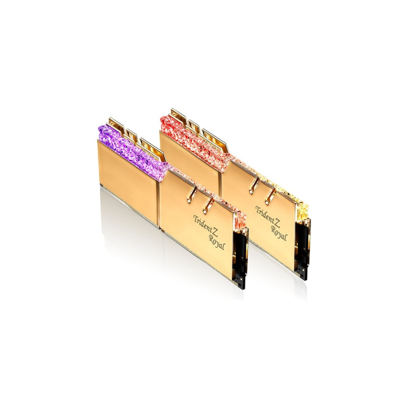 G.Skill DIMM 32 GB DDR4-4000 (2x 16 GB) Dual-Kit, Arbeitsspeicher(gold, F4-4000C16D-32GTRGA, Trident Z Royal, INTEL XMP)