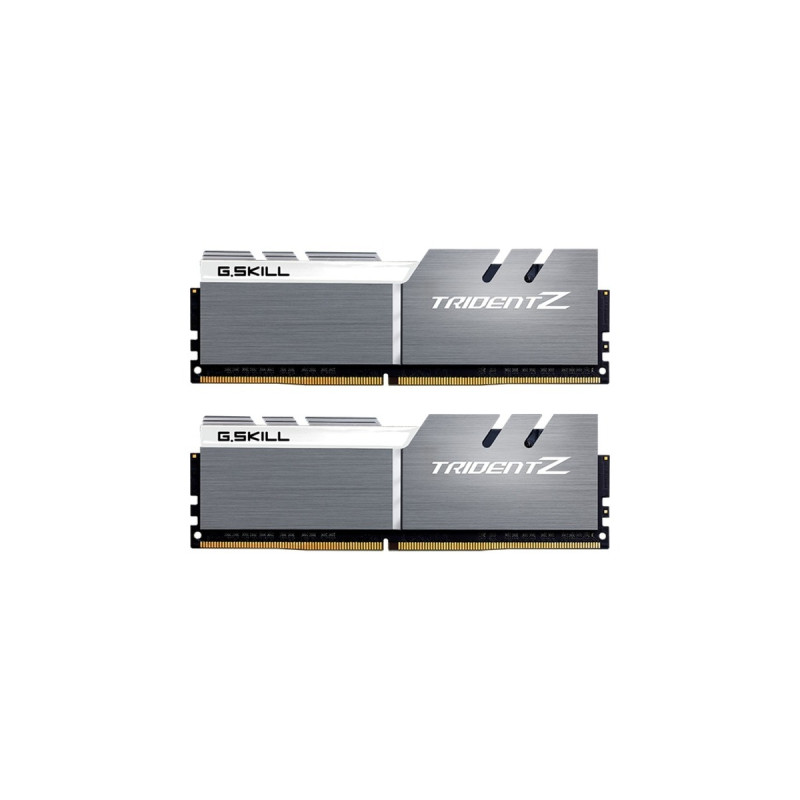 G.Skill DIMM 32 GB DDR4-4000 (2x 16 GB) Dual-Kit, Arbeitsspeicher(silber/weiß, F4-4000C19D-32GTZSW, Trident Z, INTEL XMP)