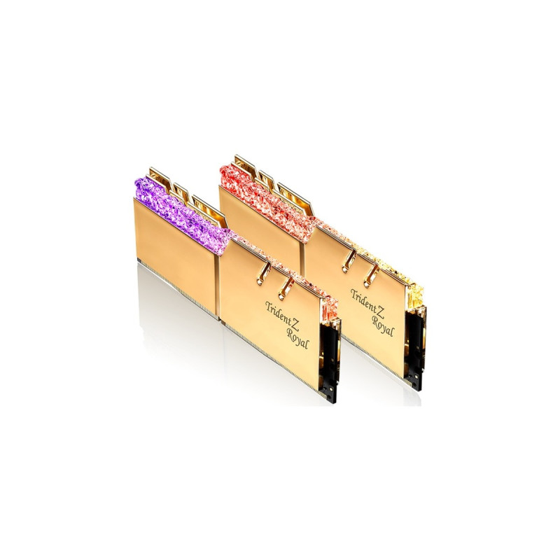 G.Skill DIMM 32 GB DDR4-4400 (2x 16 GB) Dual-Kit, Arbeitsspeicher(gold, F4-4400C19D-32GTRG, Trident Z Royal, INTEL XMP)