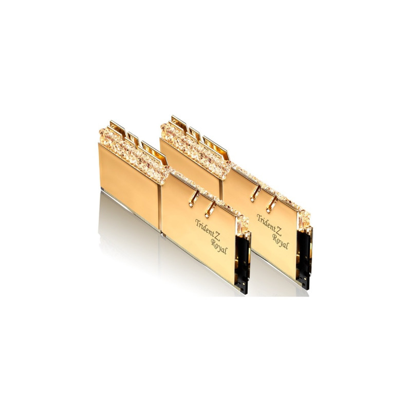 G.Skill DIMM 32 GB DDR4-4400 (2x 16 GB) Dual-Kit, Arbeitsspeicher(gold, F4-4400C19D-32GTRG, Trident Z Royal, INTEL XMP)