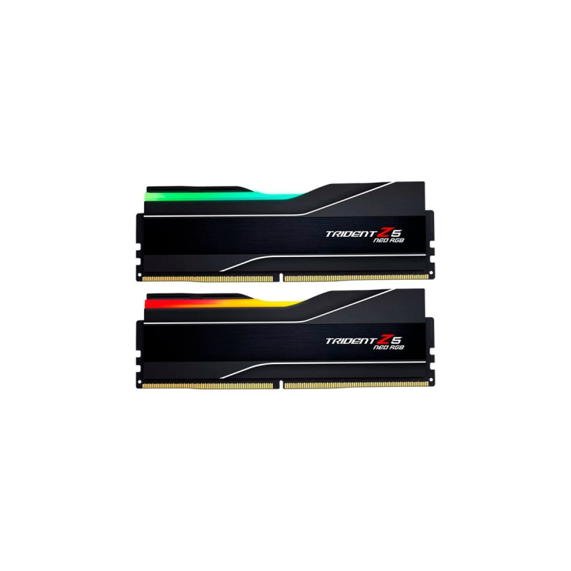 G.Skill DIMM 32 GB DDR5-6400 (2x 16 GB) Dual-Kit, Arbeitsspeicher(schwarz, F5-6400J3239G16GX2-TZ5NR, Trident Z5 NEO RGB, AMD EXPO)