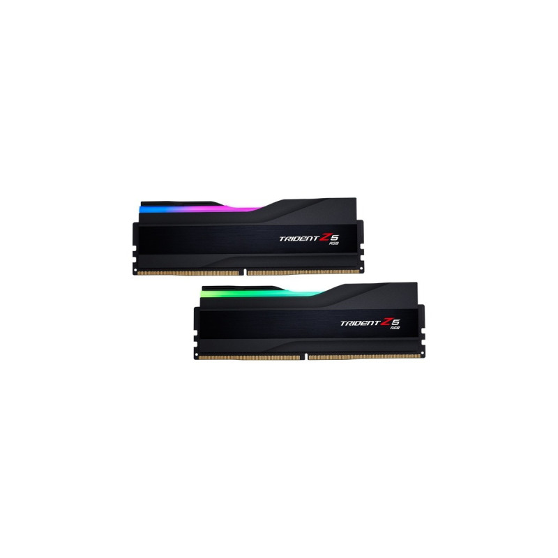 G.Skill DIMM 32 GB DDR5-6400 (2x 16 GB) Dual-Kit, Arbeitsspeicher(schwarz (matt), F5-6400J3239G16GX2-TZ5RK, Trident Z5 RGB, INTEL XMP)