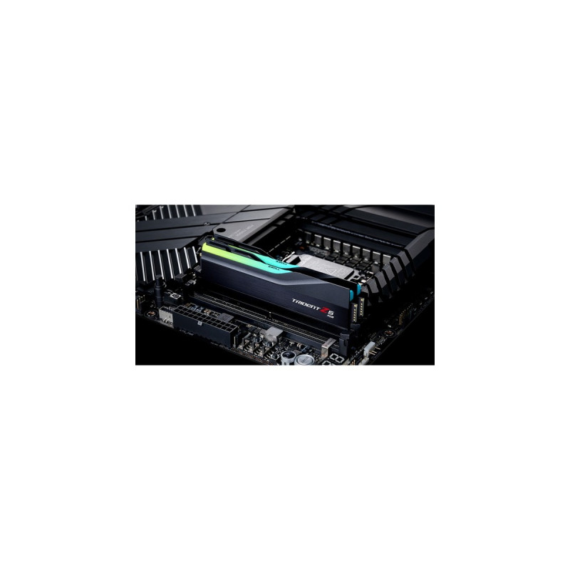 G.Skill DIMM 32 GB DDR5-6400 (2x 16 GB) Dual-Kit, Arbeitsspeicher(schwarz (matt), F5-6400J3239G16GX2-TZ5RK, Trident Z5 RGB, INTEL XMP)