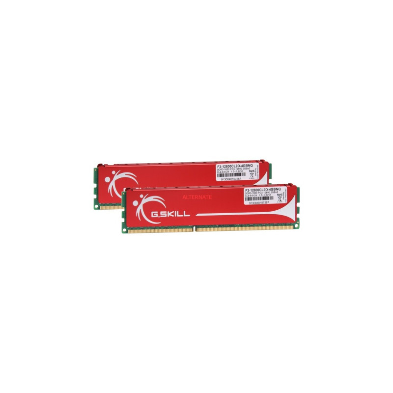 G.Skill DIMM 4 GB DDR3-1600 (2x 2 GB) Dual-Kit, Arbeitsspeicher(F3-12800CL9D-4GBNQ, NQ, Lite Retail)