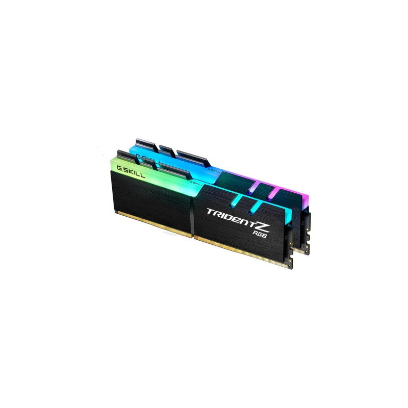 G.Skill DIMM 64 GB DDR4-2666 (2x 32 GB) Dual-Kit, Arbeitsspeicher(schwarz, F4-2666C19D-64GTZR, Trident Z RGB, INTEL XMP)