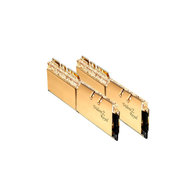 G.Skill DIMM 64 GB DDR4-2666 (2x 32 GB) Dual-Kit, Arbeitsspeicher(gold, F4-2666C19D-64GTRG, Trident Z Royal, INTEL XMP)