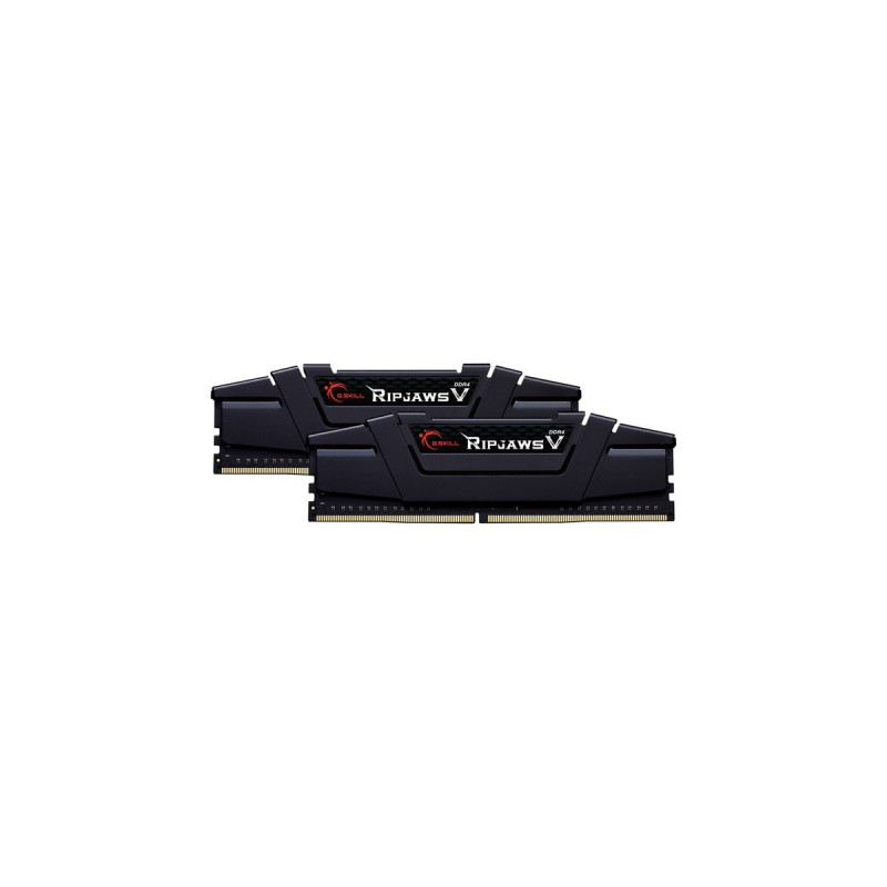 G.Skill DIMM 64 GB DDR4-3200 (2x 32 GB) Dual-Kit, Arbeitsspeicher(schwarz, F4-3200C16D-64GVK, Ripjaws V, INTEL XMP)