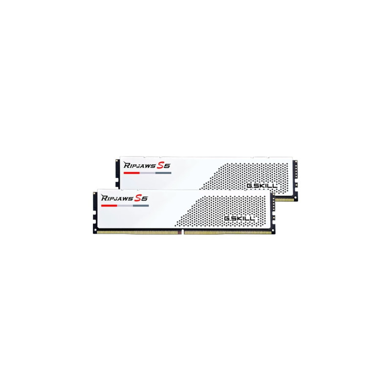G.Skill DIMM 64 GB DDR5-5600 (2x 32 GB) Dual-Kit, Arbeitsspeicher(weiß, F5-5600J2834F32GX2-RS5W, Ripjaws S5, INTEL XMP)