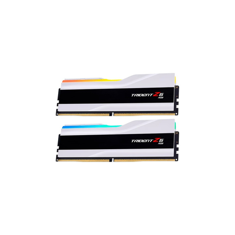 G.Skill DIMM 64 GB DDR5-6400 (2x 32 GB) Dual-Kit, Arbeitsspeicher(weiß, F5-6400J3239G32GX2-TZ5RW, Trident Z5 RGB, INTEL XMP)