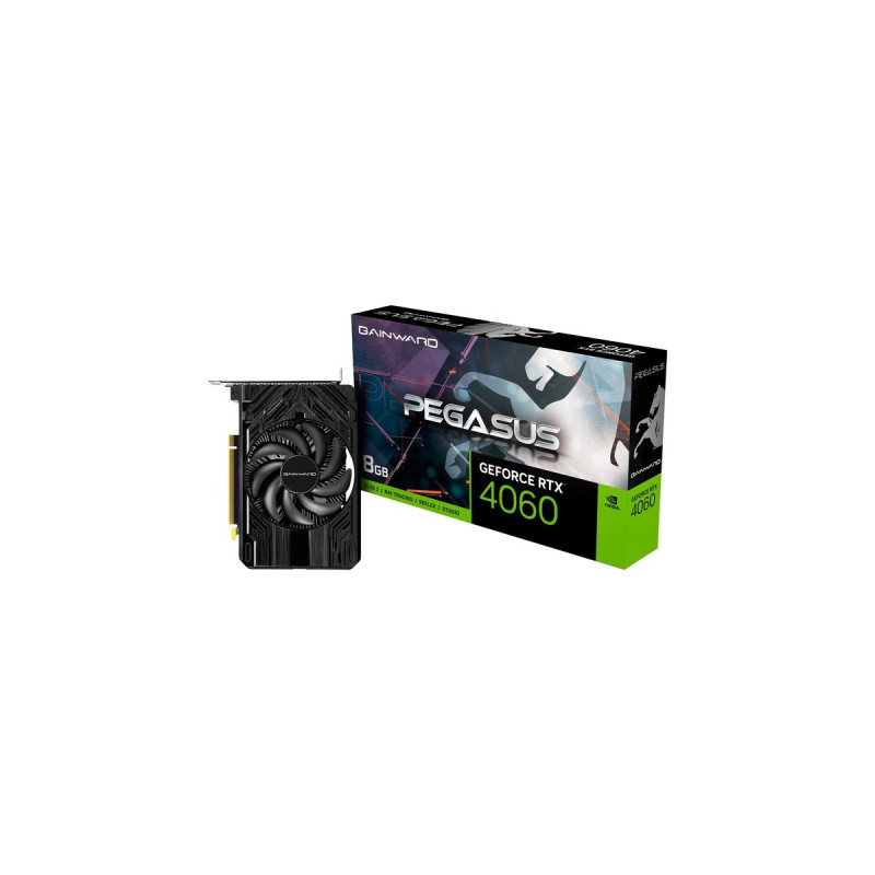 Gainward GeForce RTX 4060 Pegasus, Grafikkarte(DLSS 3, 3x DisplayPort, 1x HDMI 2.1)