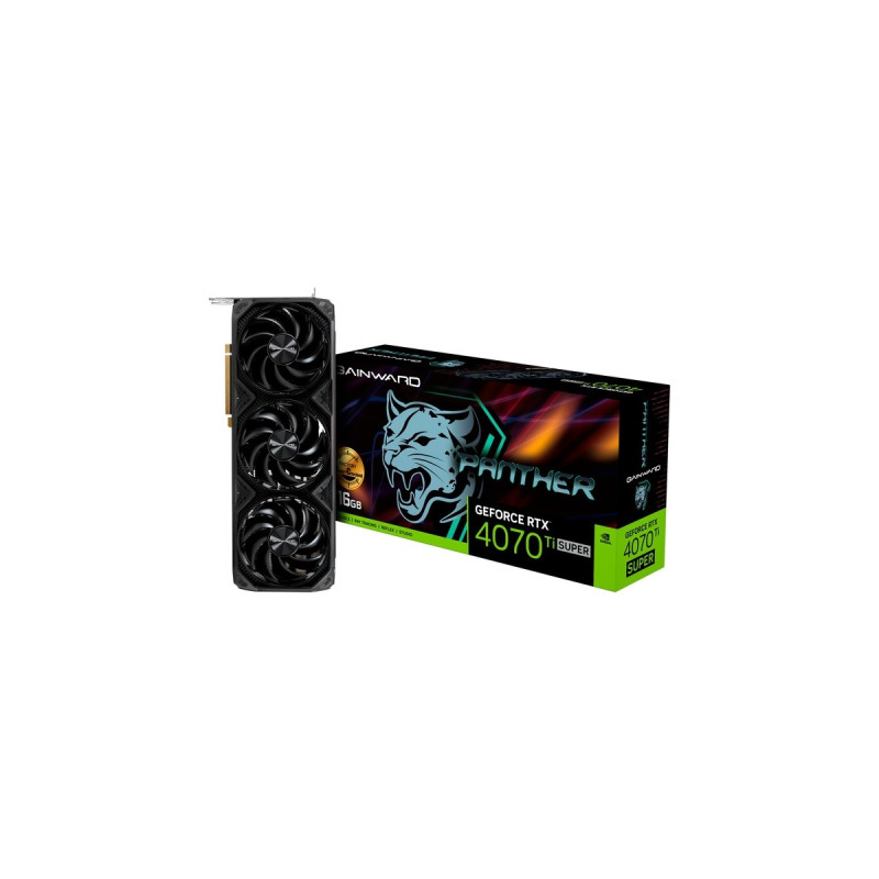 Gainward GeForce RTX 4070 Ti SUPER Panther OC, Grafikkarte(DLSS 3, 3x DisplayPort, 1x HDMI 2.1a)