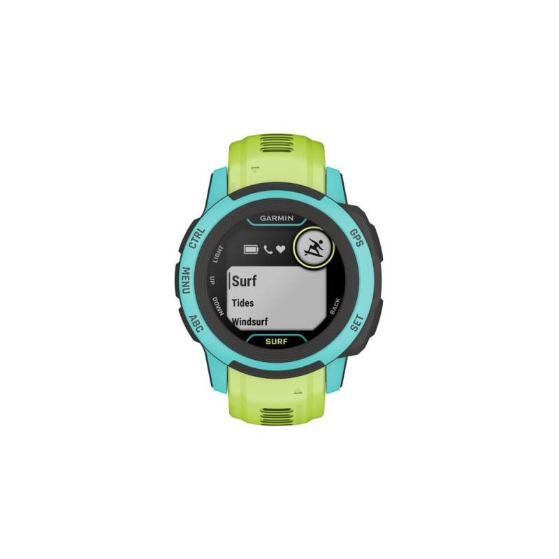 Garmin Instinct 2s Surf Edition, Smartwatch(dunkelgrau/türkis)