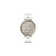 Garmin Lily Sport, Fitnesstracker(gold, Weißes Silikonarmband)