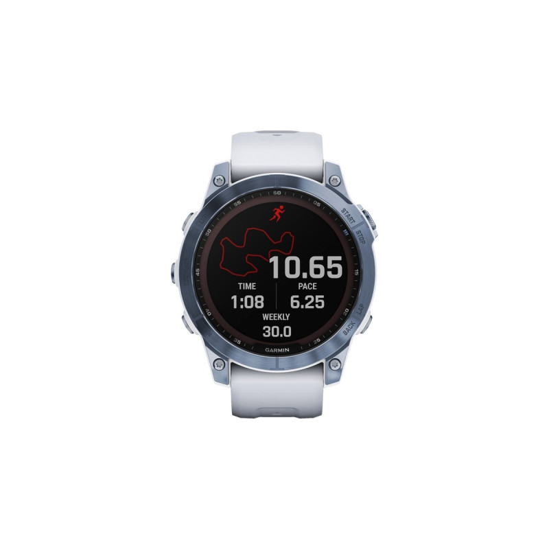 Garmin fenix 7, Smartwatch(blaugrau/weiß, Sapphire Solar)