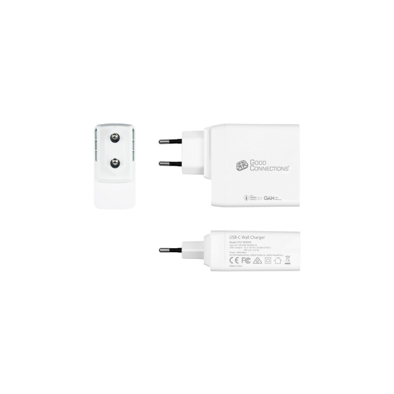Good Connections USB-Schnellladegerät 140 Watt, 1-Port(weiß, GaN-Technologie, PD 3.1, QC 5, PPS)
