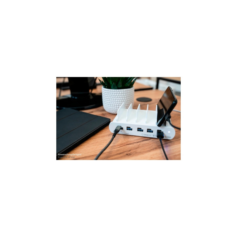 Good Connections USB-Schnellladestation 110 Watt, 10-Port(weiß, PD 3.0, QC 3.0, USB-C, USB-A)