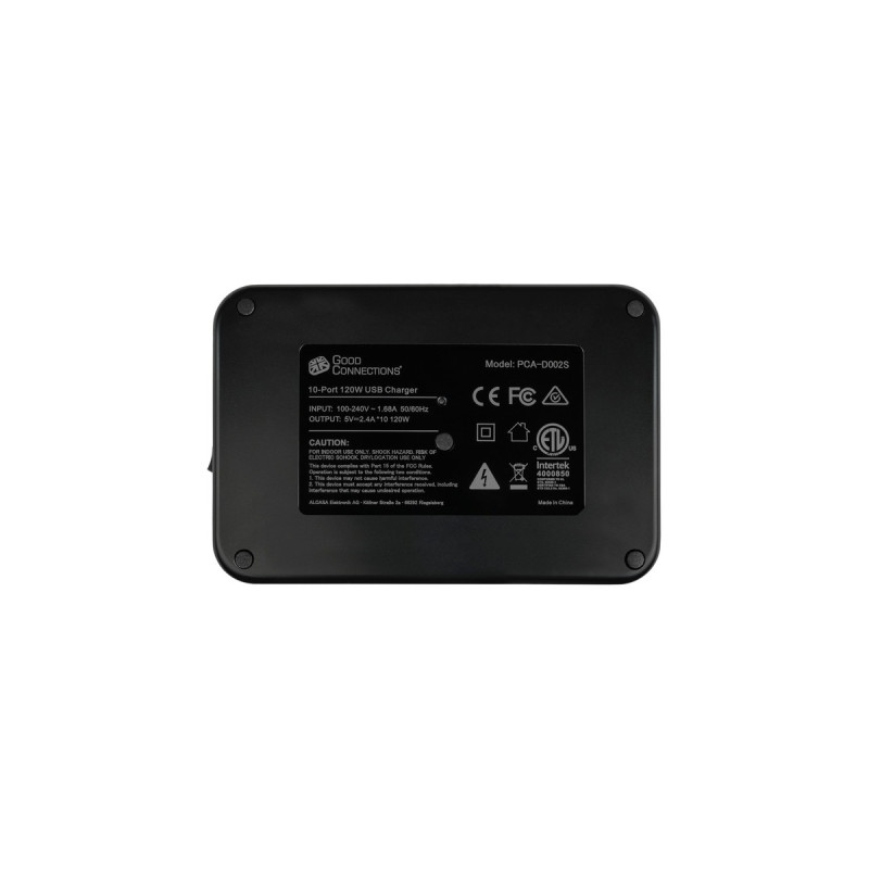 Good Connections USB-Schnellladestation 120 Watt, 10 Port(schwarz, 10x USB-A)