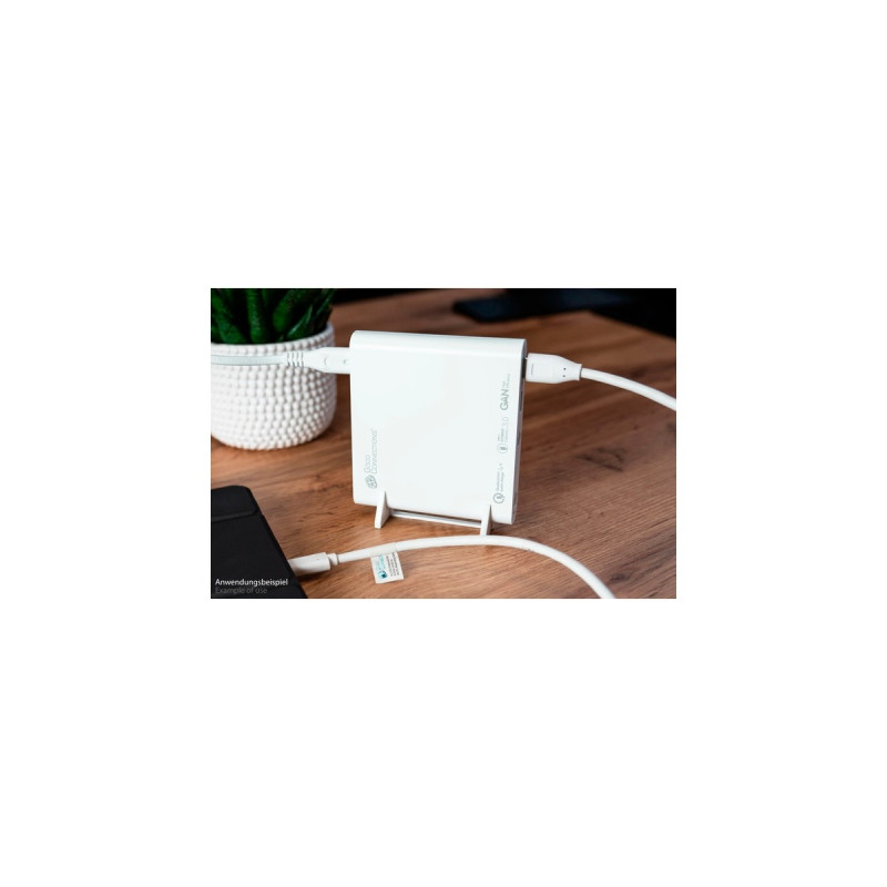 Good Connections USB-Schnellladestation, 120 Watt, 4-Port(weiß, GaN-Technologie, PD 3.0, QC 4+)