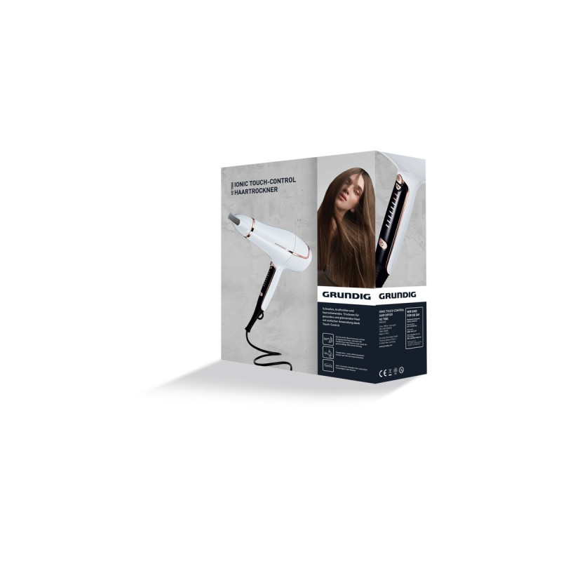 Grundig HD 7880 Ionic Touch-Control, Haartrockner(weiß/roségold)